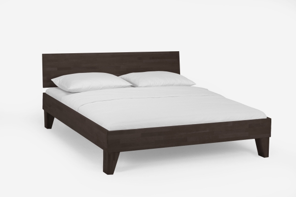 Massivholzbett Buche wenge lackiert 120 x 200 cm Einzelbett Jugendbett