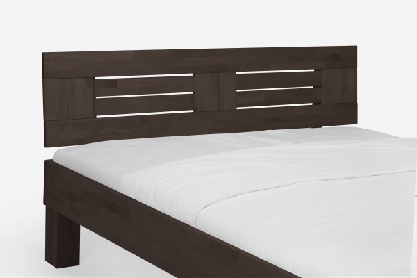 Massivholzbett Buche wenge lackiert 120 x 200 cm Einzelbett Komfortbett Jugendbett