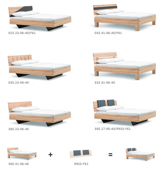 Massivholzbett Kernbuche geölt 140 x 200 cm Komfortbett Jugendbett