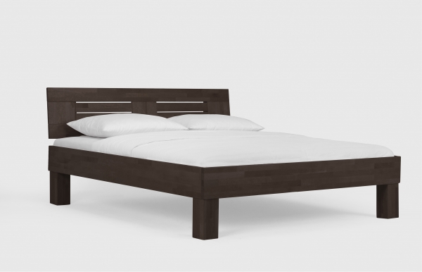 Massivholzbett Buche wenge lackiert 90 x 200 cm Einzelbett Jugendbett