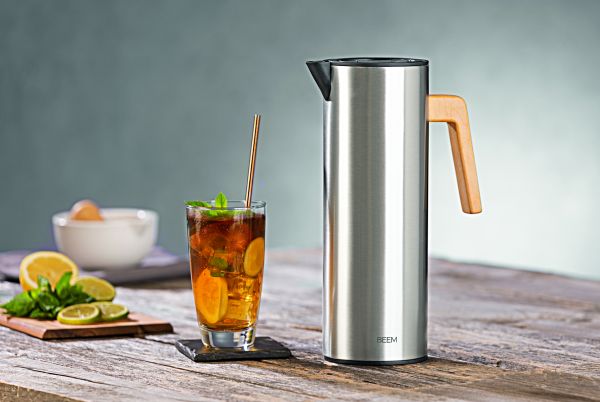 BEEM THERMAL JUG Isolierkanne - 1 L Edelstahl doppelwandiges Glaseinsatz
