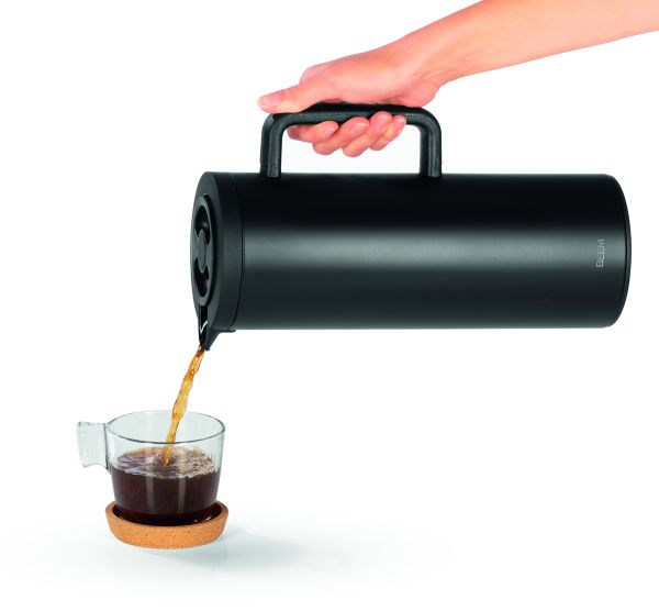 BEEM THERMAL JUG Isolierkanne 1 L - Schwarz matt doppelwandiges Glaseinsatz