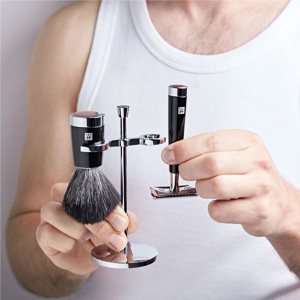 ZWILLING Dreiteiliges Rasier-Set Rasierhobel verchromten Halter