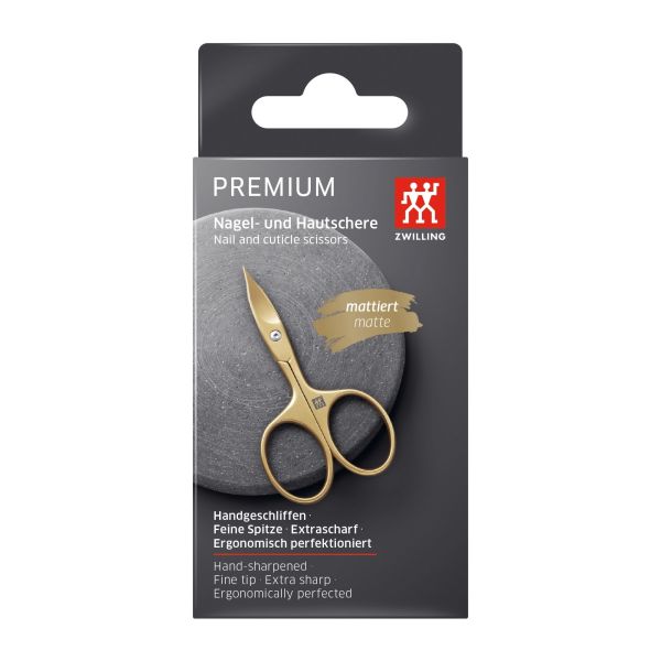 Zwilling Nagel- und Hautschere, gold mattiert