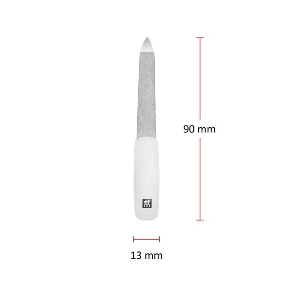 ZWILLING Saphir-Nagelfeile 90mm, weiß grob- und feinkörnigen Feilenflächen