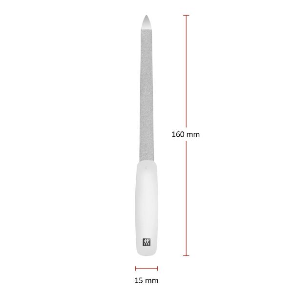 ZWILLING Saphir-Nagelfeile 160mm, weiß mit grob- und feinkörnigen Feilenflächen