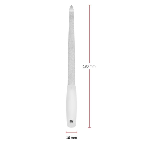 ZWILLING Saphir-Nagelfeile 180mm, weiß grob- und feinkörnigen Feilenflächen