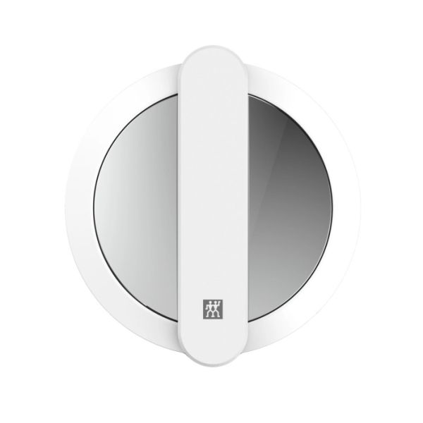 ZWILLING LED-Kosmetikspiegel Spiegel 10x, wiederaufladbar, Weiß 360° drehbarer Griff