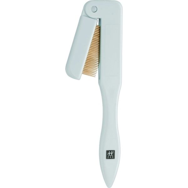 ZWILLING Wimpernkamm, Mint mit vergoldeten Edelstahl-Zähnen ist zusammenklappbar