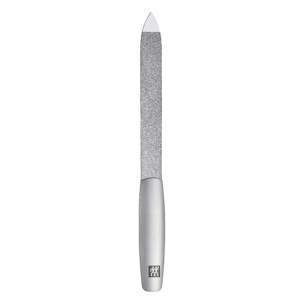 ZWILLING Saphir Nagelfeile, Formfeile Doppelseitig aus Edelstahl für Perfektes Feilergebnis aus Mattiertem Edelstahl, Premium, 130 mm