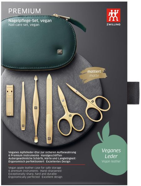 Zwilling Premium Maniküre Set 6 tlg. vegan, grün Rostfreier Edelstahl
