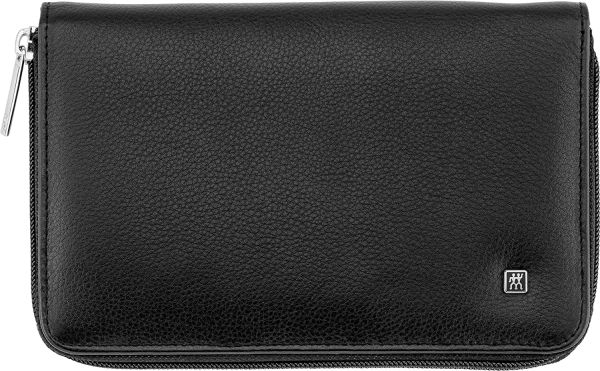 Zwilling Schwarzes Leder-Etui mit Reißverschluss 8-tlg. aus hochwertigem Leder