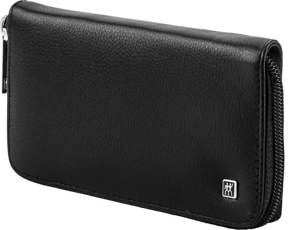 Zwilling Schwarzes Leder-Etui mit Reißverschluss 6-tlg. aus hochwertigem Leder