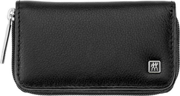 Zwilling Schwarzes Leder-Etui mit Reißverschluss 3-tlg. aus hochwertigem Leder