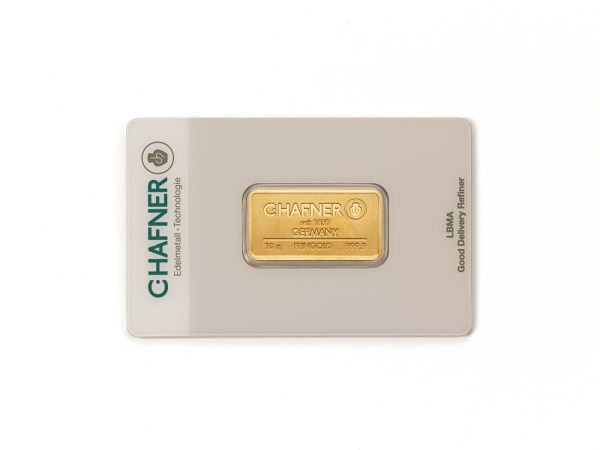 C.Hafner Geprägte Feingoldbarren 10g