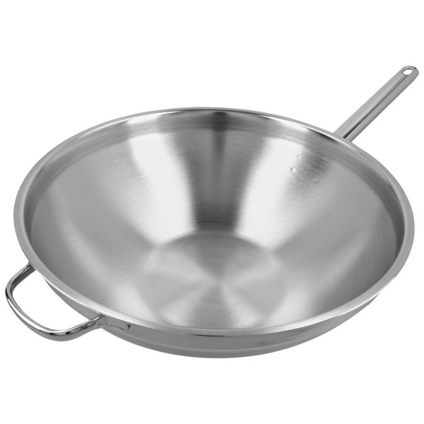 Demeyere Apollo 7 Wok flacher Boden 36 cm, 18/10 Edelstahl 7-Schicht-Material