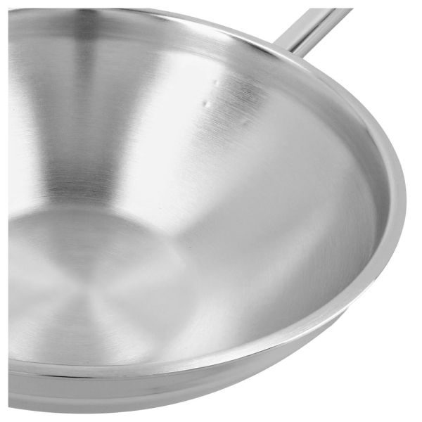 Demeyere Apollo 7 Wok flacher Boden 36 cm, 18/10 Edelstahl 7-Schicht-Material
