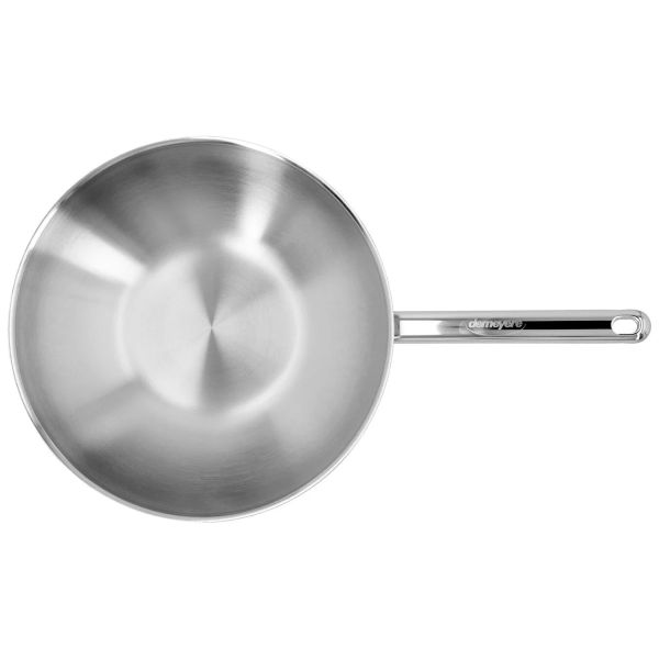Demeyere Apollo 7 Wok flacher Boden, 30 cm rund 18/10 Edelstahl Silber
