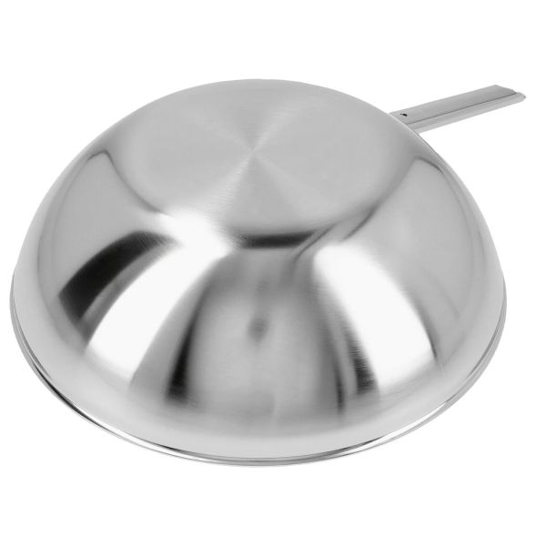 Demeyere Apollo 7 Wok flacher Boden, 30 cm rund 18/10 Edelstahl Silber