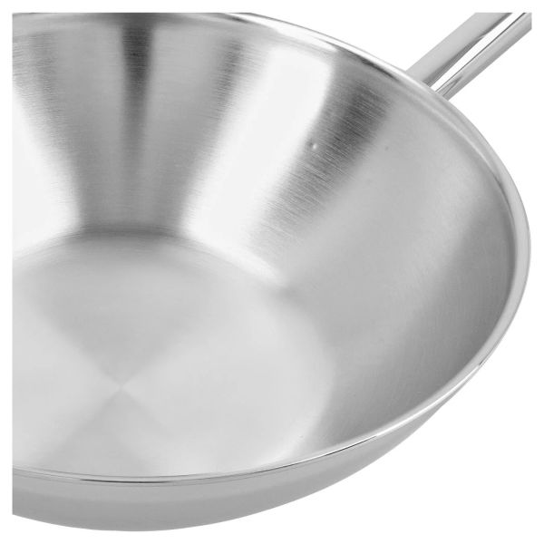 Demeyere Apollo 7 Wok flacher Boden, 30 cm rund 18/10 Edelstahl Silber