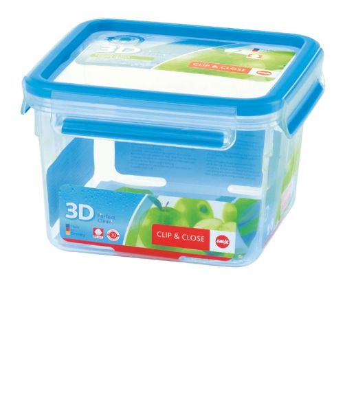 Emsa Clip & Close 3D Perf Clean Frischhaltedose Frischhaltebox  - quad 1,75L