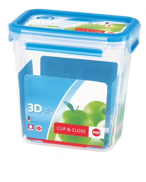 Emsa Clip & Close 3D Perf Clean Frischhaltedose Frischhaltebox - recht 1,60L