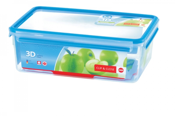 Emsa Clip & Close 3D Perf Clean Frischhaltedose Frischhaltebox  - recht 5,50L