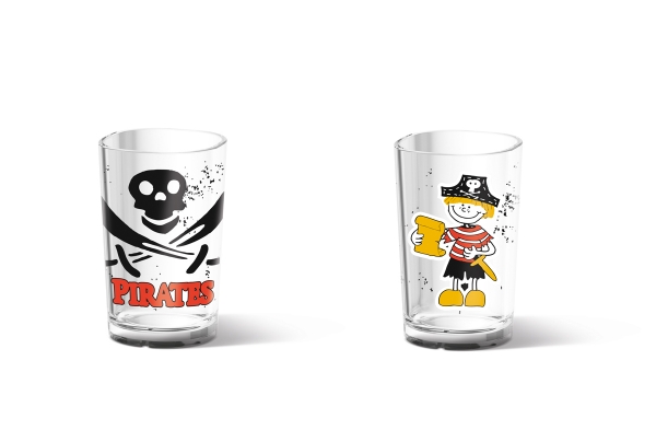 Emsa PIRATES Kinderglas Kinderbecher Kunststoffbecher, 0,2 L