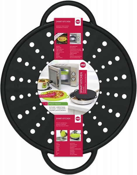 Emsa SMART KITCHEN Silikon Spritzschutz 26 cm, anthr. 6 in 1 Multitalent