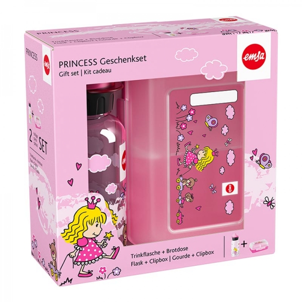 EMSA KIDS Trinkflasche & VARIABOLO Brotdose, Geschenk-Set, Princess