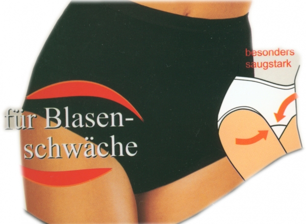 Damenslip Taillenslip mit Hygieneinlage 40/42 schwarz