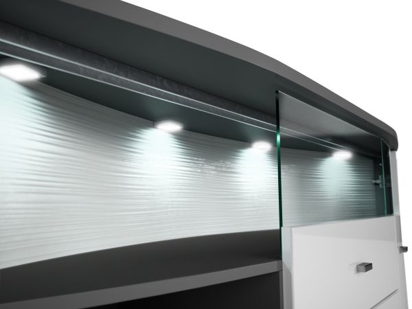 GATE/FLORI LED 85-4xSPOT-CW+1xTRAFO-6W-FUßSCHALTER