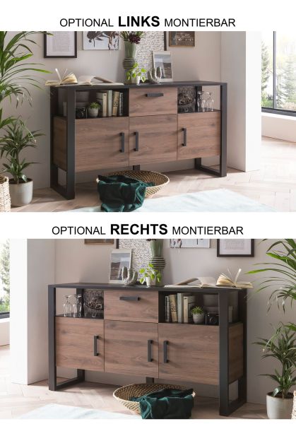 NORDI 084 Sideboard Front:Dekor Okapi Nuss/Korpus:-Dekor Okapi Nuss