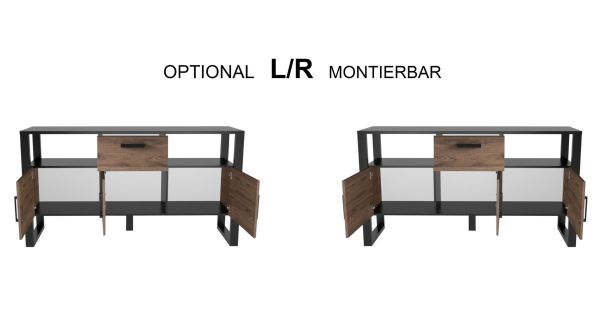 NORDI 084 Sideboard Front:Dekor Okapi Nuss/Korpus:-Dekor Okapi Nuss
