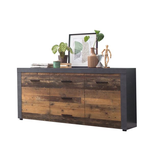 DONINA 084 Sideboard/Front:Dekor Old Style MIX-Matera/Korpus:Matera