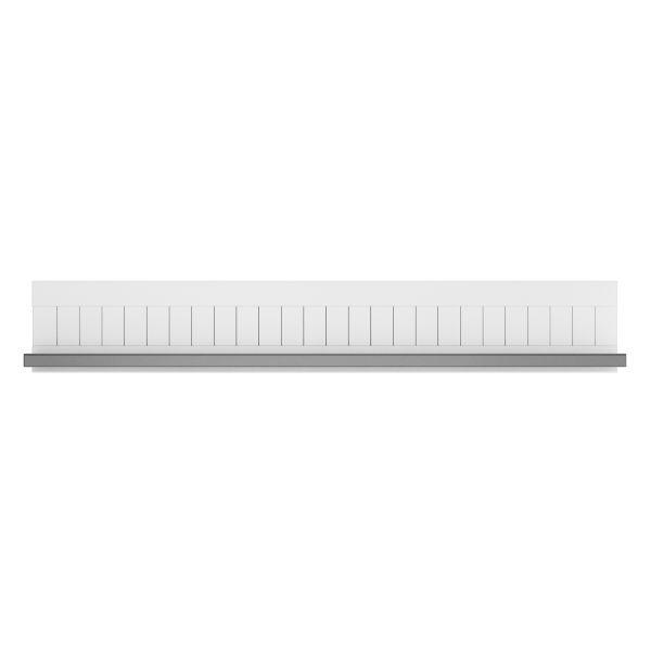 Miami Wandboard 071-01/Front/Korpus: Kiefer massiv weiss Abstzung grau gebürstet