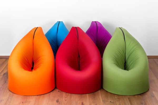 Paq Bed Orange  Multifunktionaler Sitzsack Outdoor geeignet: wasserabweisenden Bezug