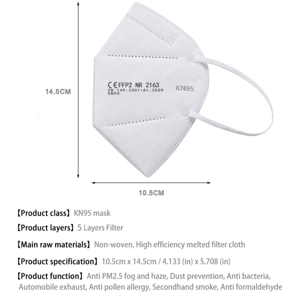 10 x FFP2 Atemschutz-Maske 5-lagig  Mundschutz CE zertifiziert Hochwertig KN95