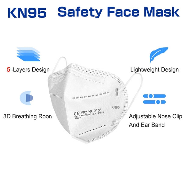 10 x FFP2 Atemschutz-Maske 5-lagig  Mundschutz CE zertifiziert Hochwertig KN95