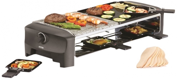 Petra Electric Raclette RC 80.47 Heißer Stein für 8 Personen Raclettegrill Raclettegerät Grill