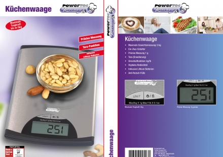 Küchenwaage Waage von Trista Digital Edelstahl elektrische Backwaage bis 5kg