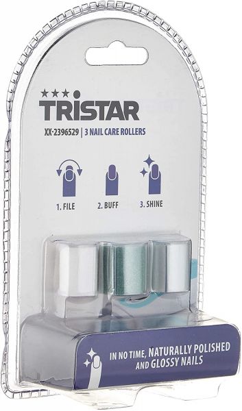 Tristar XX-2396529 Nagelpflege-Rollen, 6 g, 3 Aufsätze