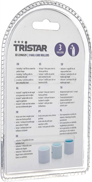 Tristar XX-2396529 Nagelpflege-Rollen, 6 g, 3 Aufsätze