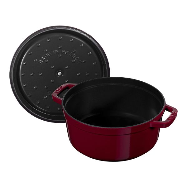 Staub La Cocotte Töpfe und Pfannen Cocotte, 28 cm | Bordeaux | rund | Gusseisen