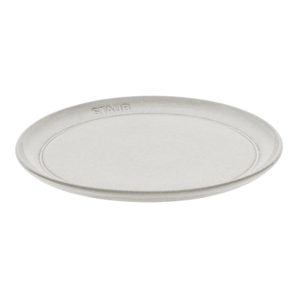 Staub Dining Line Teller flach, 20 cm Weisser Trüffel Keramik kratzfest