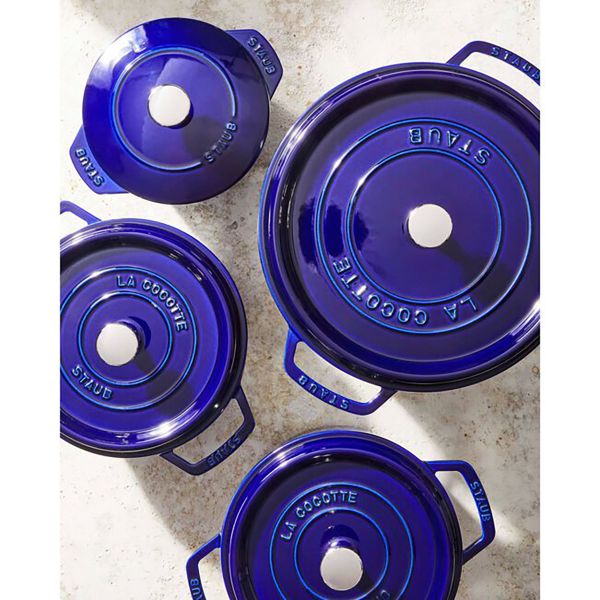 Staub La Cocotte Cocotte, 28 cm Dunkelblau rund Gusseisen Dunkelblau