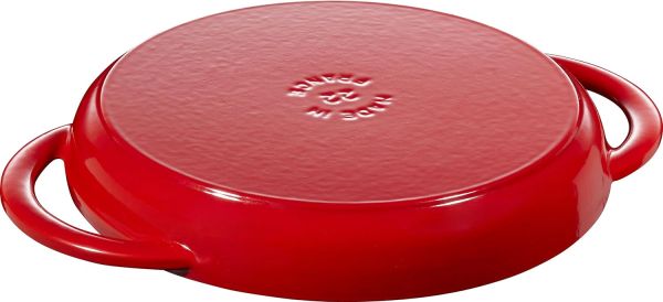 Staub Grill Pans Pure Grill, 23 cm rund Gusseisen Kirsch-Rot Für alle Herdarten