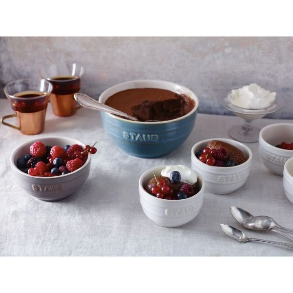 Staub Ceramique Schüsselset,Schüssel 4-tlg Antik-Türkis Keramik 14 cm 0,7 Liter Zubereiten und Servieren