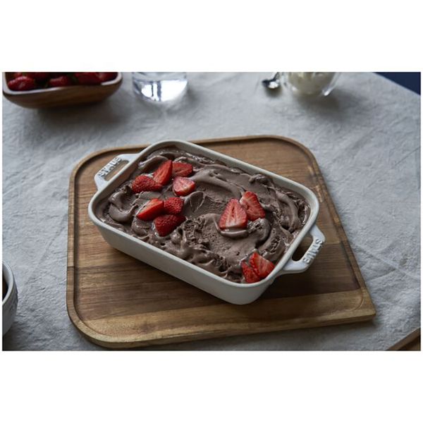 Staub Ceramique Ofenformenset, 3-tlg rechteckig Elfenbein-Weiß Elfenbein-Weiß