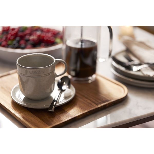 Staub Dining Line Tasse, 300 ml Weisser Trüffel Keramik Emaille-Beschichtung